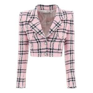 NWTs Alessandra Rich Cropped Tweed Jacket With Sequins (4)